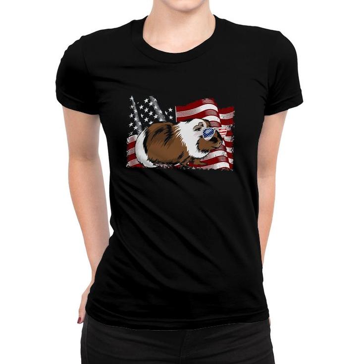 Guinea Pig American Flag 4Th Of July  For Men Women Kid Women T-shirt
