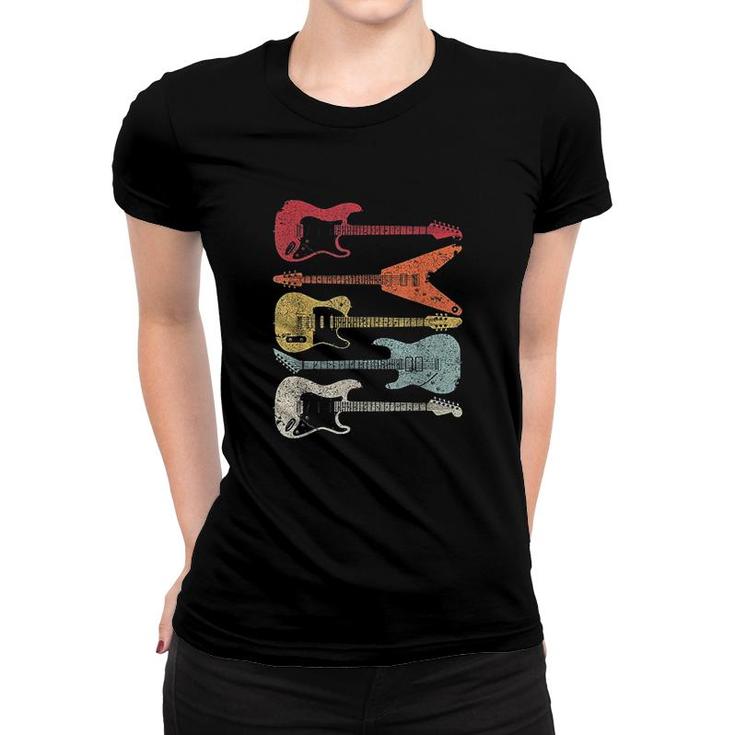 Guitar Retro Style Gift For Guitarist Women T-shirt