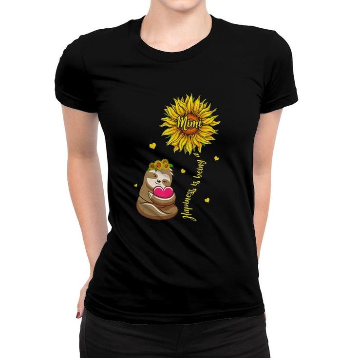 Happiness Is Being A Mimi Sloth Gift Mother's Day Women T-shirt