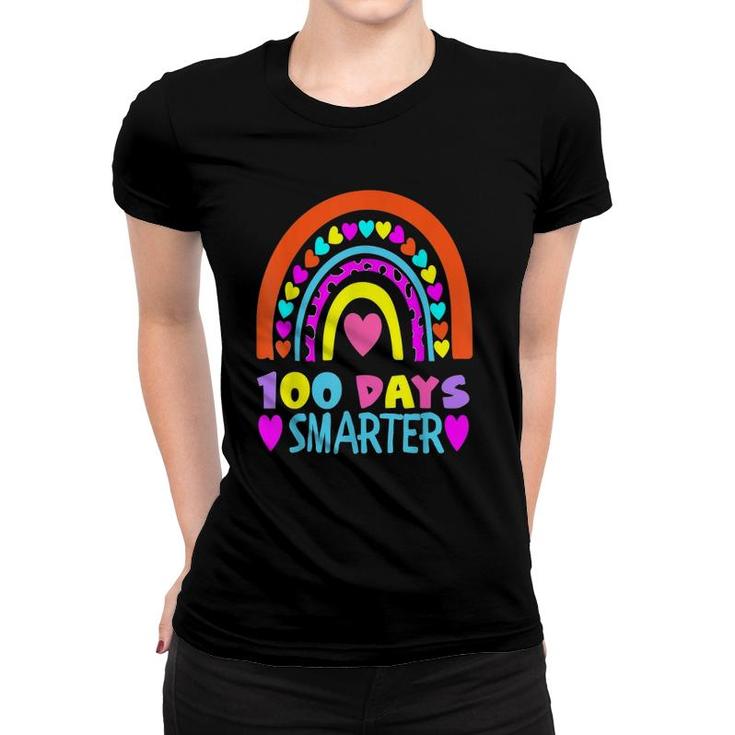 Happy 100 Days Smarter  For Teacher 100Th Day Of School Women T-shirt