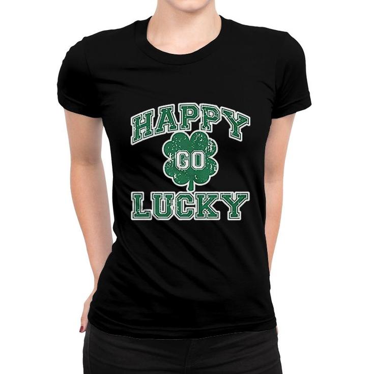 Happy Go Luck Clover St Patricks Day Women T-shirt