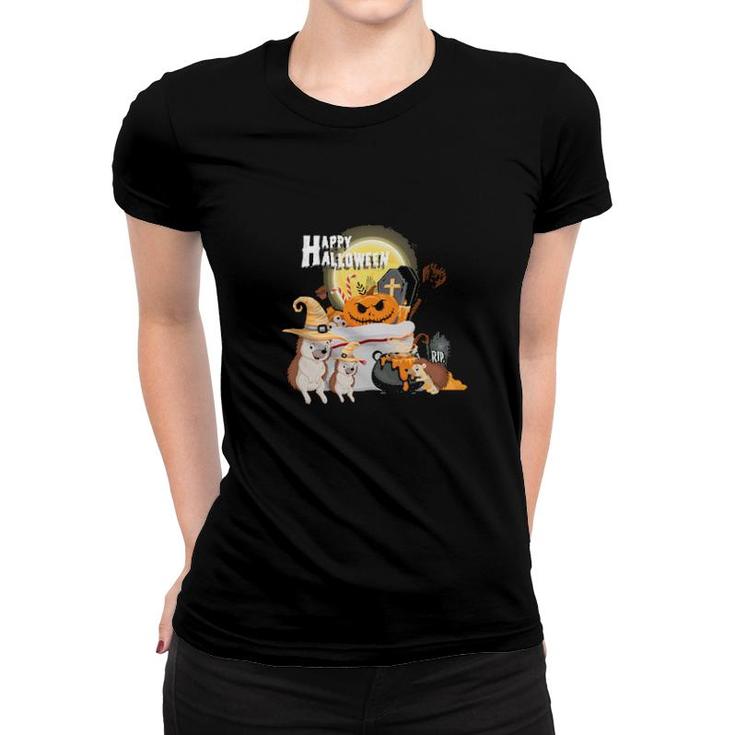 Happy Halloween Hedgehog  Women T-shirt