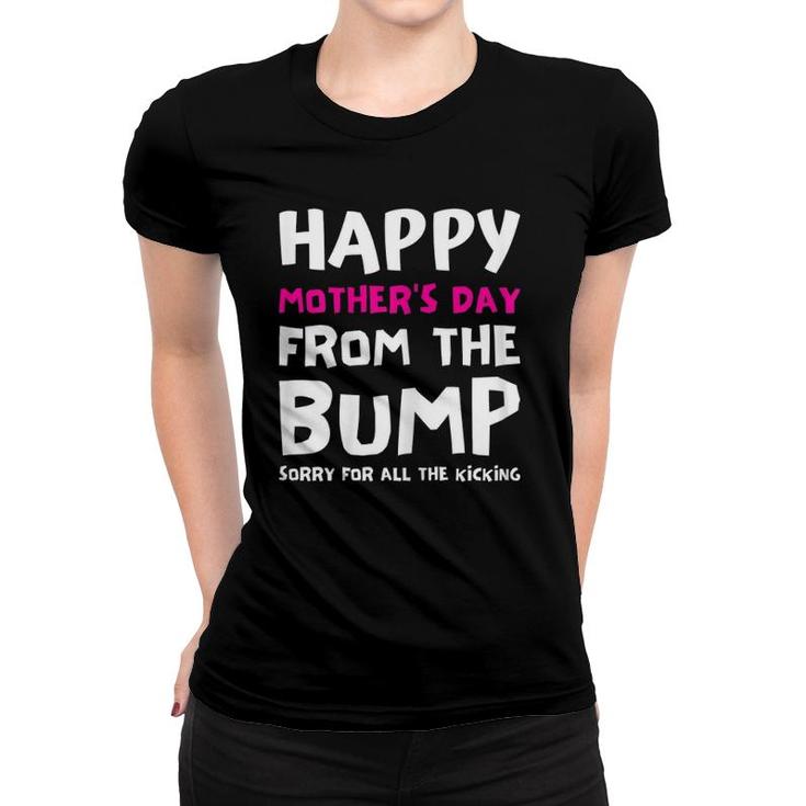 Happy Mother's Day From The Bump First Baby Pregnant Wife Women T-shirt
