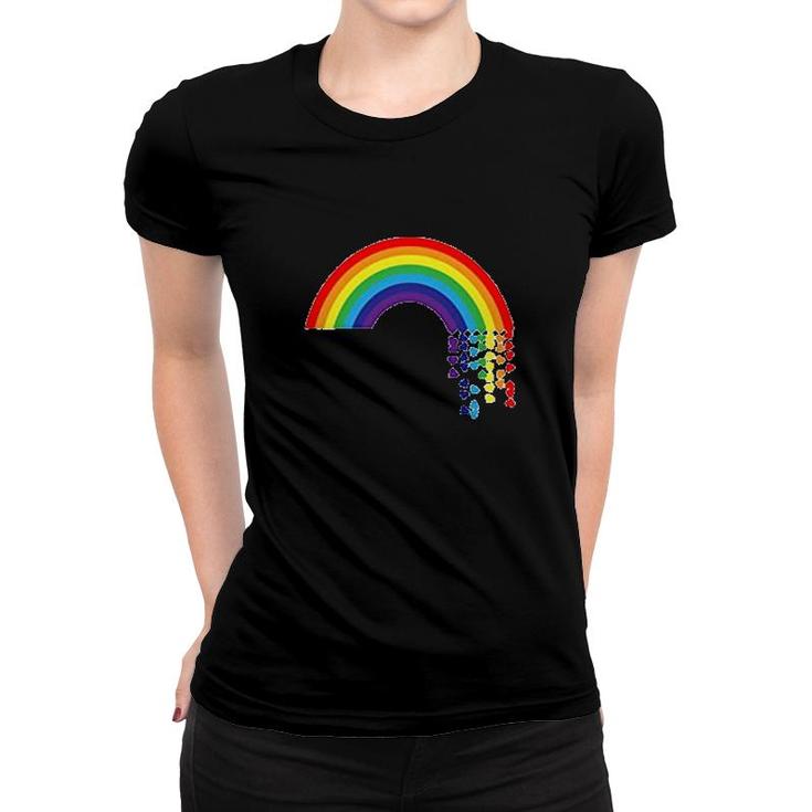 Heart Rainbow Lgbt Gift Women T-shirt