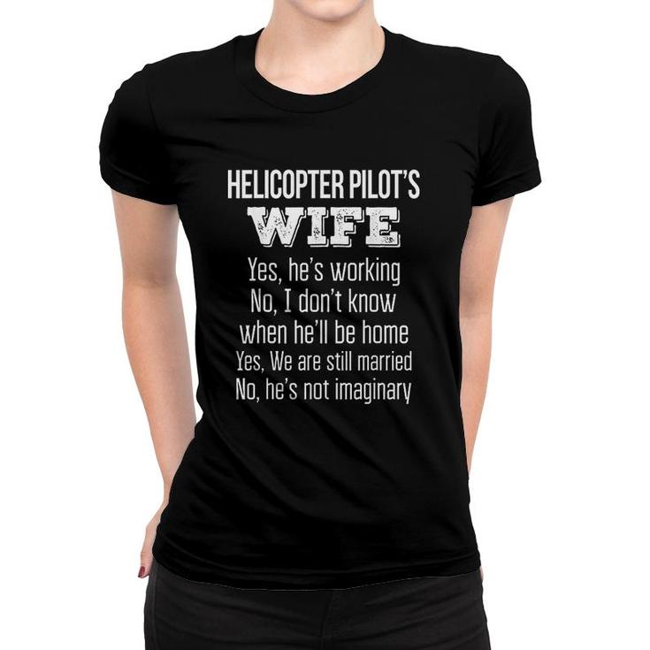 Helicopter Pilots Wife Funny Gift Women T-shirt
