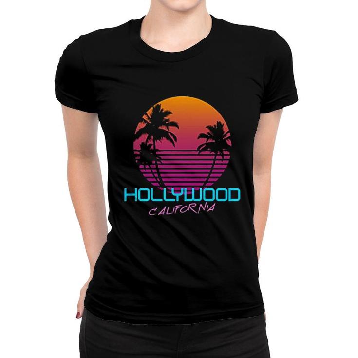 Hollywood California Retro 80s Women T-shirt