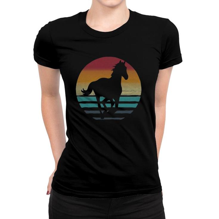 Horse Retro Wild And Free Western Cowboy Horse Women T-shirt
