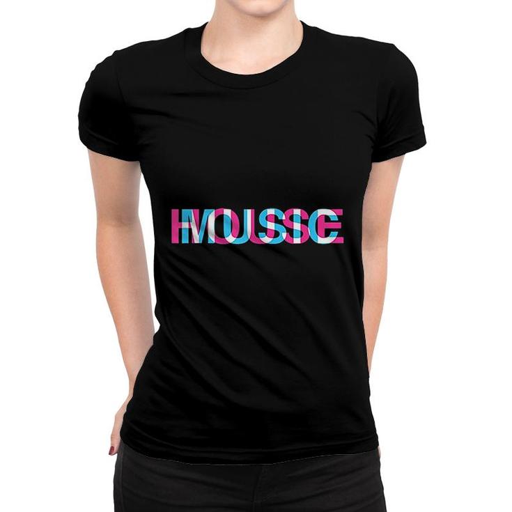 House Music Glitch Optical Illusion Rave Women T-shirt