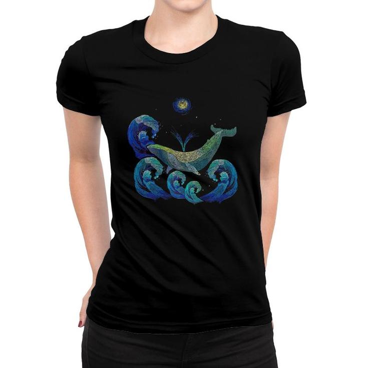 Humpback Whale Art Ocean Animal Lover Gift Women T-shirt