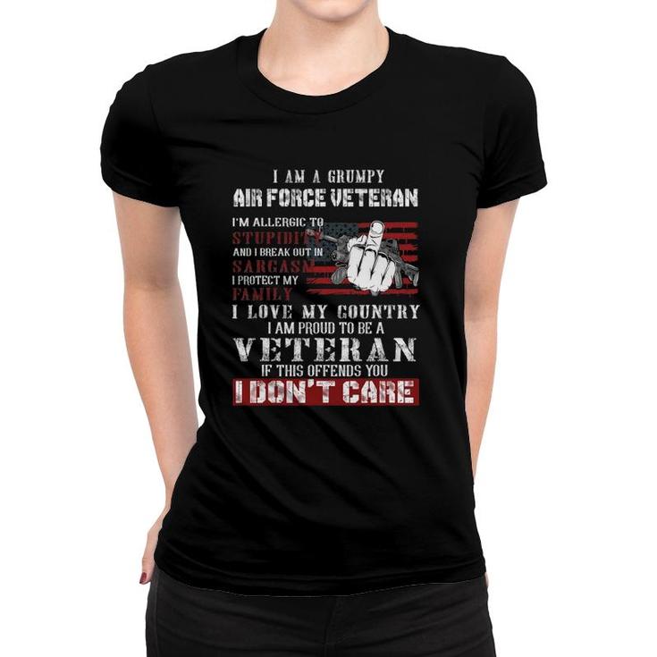 I Am A Grumpy Air Force Veteran, Retired Air Force Veteran Women T-shirt