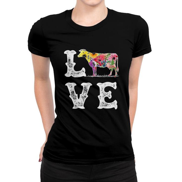 I Love Cows Funny Cow Gift Women T-shirt