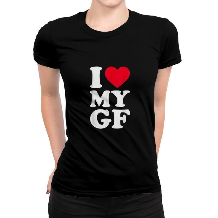 I Love My Girlfriend I Heart My Girlfriend Big Red Women T-shirt