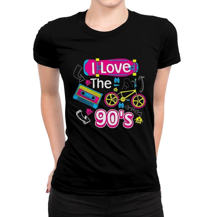 I Love The 90s  Cute Fancy Millennials Gift Women T-shirt