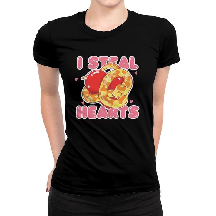 I Steal Hearts Ball Python Snake Women T-shirt