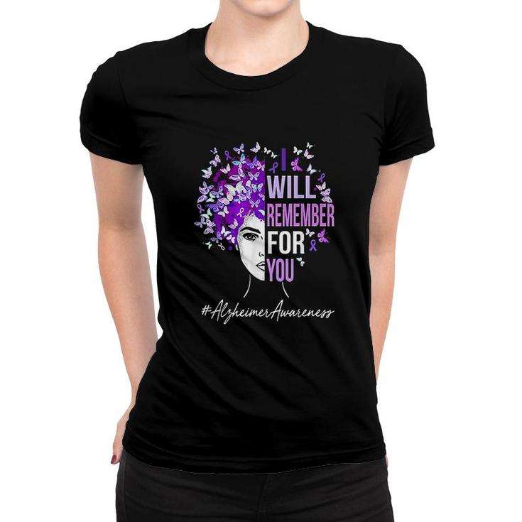 I Will Remember For You Purple Butterfly Women T-shirt