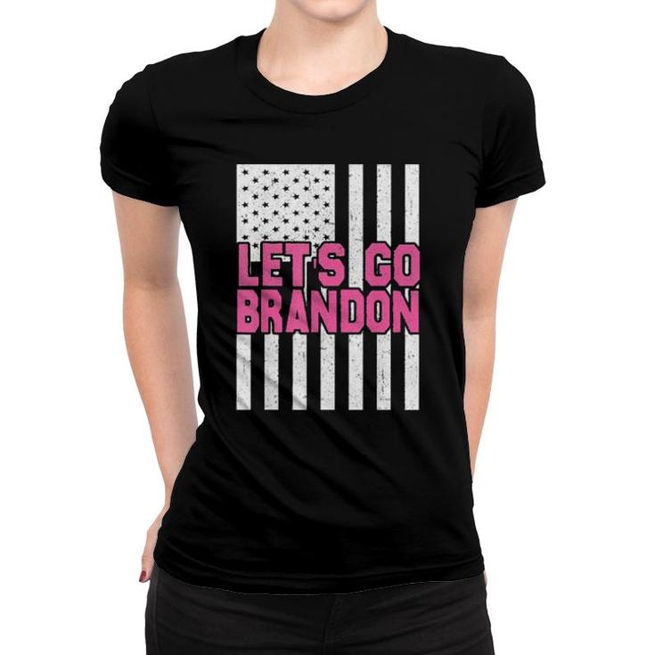 In October We Wear Let’S Go Brandon Pink Women T-shirt