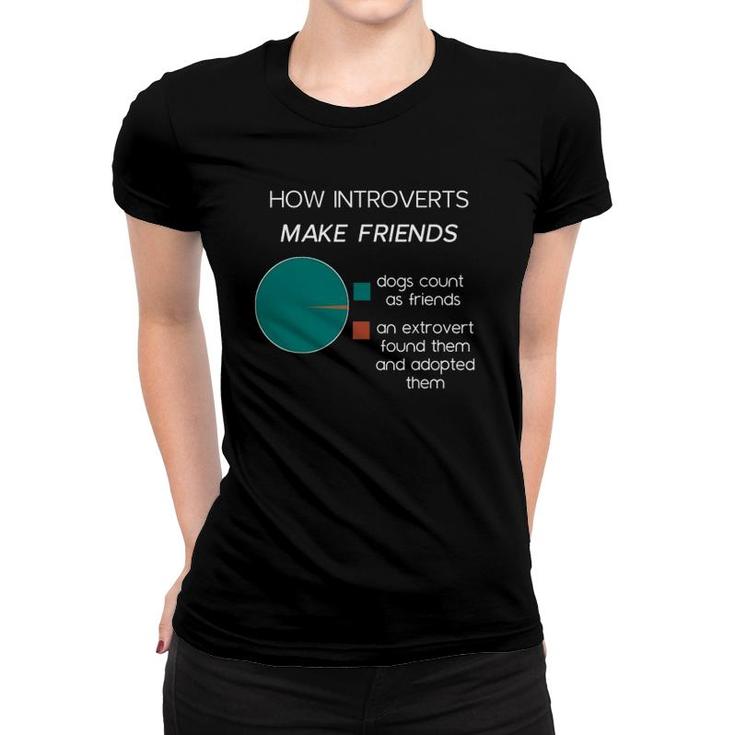 Introvert Funny Introverts Pie Chart Meme Women T-shirt