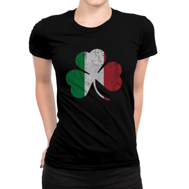 Irish Italian Flag Shamrock Italia Women T-shirt
