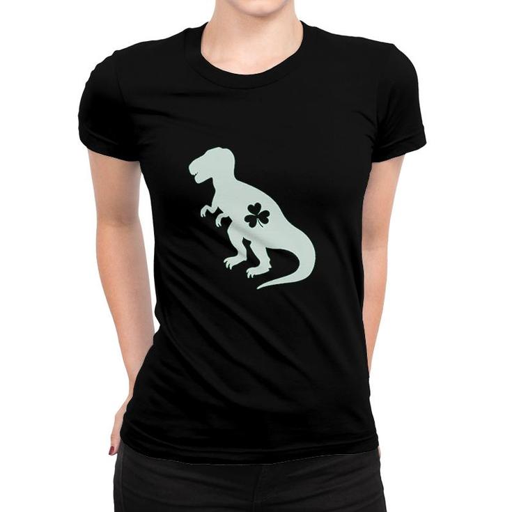 Irish Trex Dinosaur Clover St Patricks Day Gift Women T-shirt
