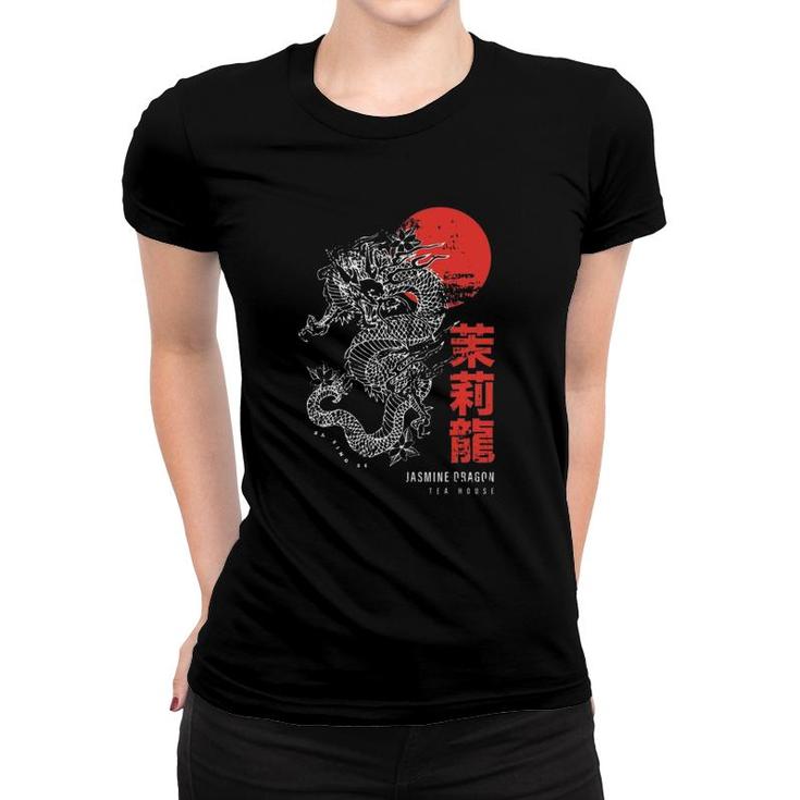 Japanese Tokyo Dragon Asian  Japanese Kanji Calligraphy Women T-shirt