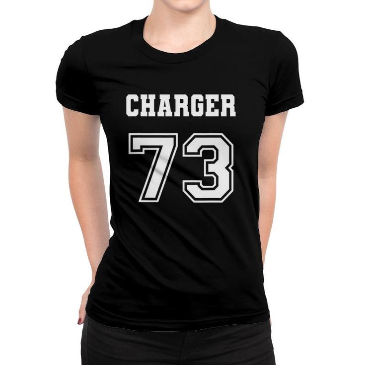 Jersey Style Charger 73 1973 Old School Classic Muscle Car Women T-shirt