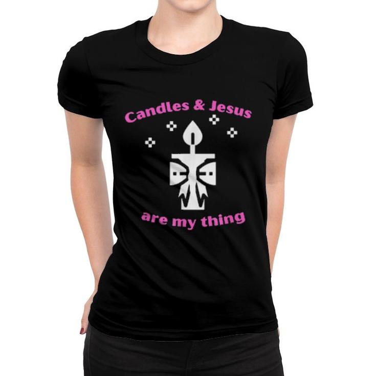 Jesus Candle Making Making Candle Make  Women T-shirt