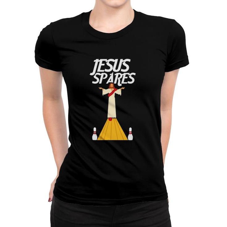 Jesus Spares Bowling Player Lover Women T-shirt