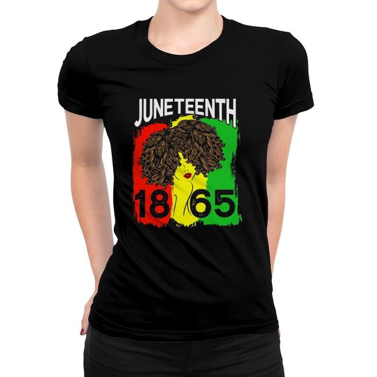 Juneteenth 1865 Is My Independence Day Black Women Black Pride Pan-African Colours Women T-shirt