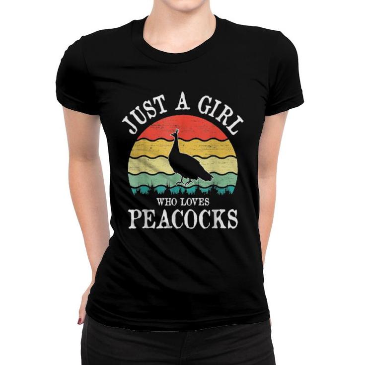 Just A Girl Who Loves Peacocks  Women T-shirt