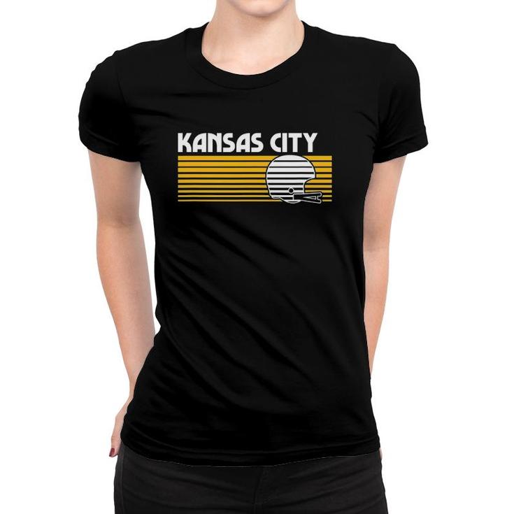 Kansas City Football Helmet Retro Game Day Women T-shirt
