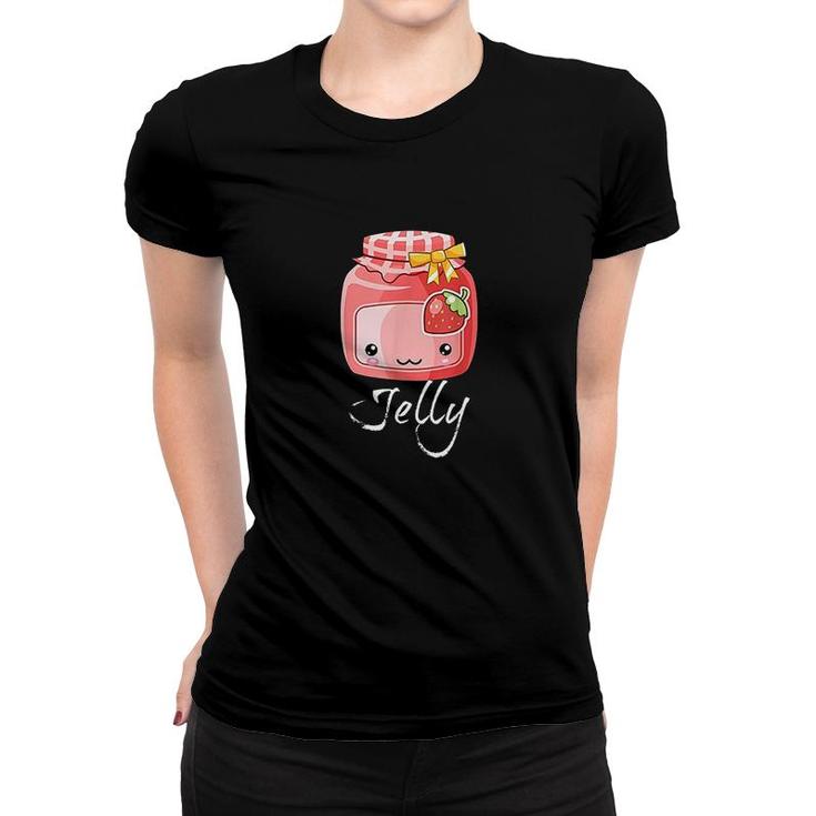 Kawaii Peanut Butter Jelly Matching Strawberry Jam  Women T-shirt