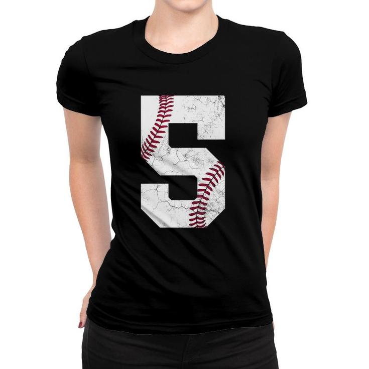 Kids 2017 5Th Birthday  Baseball Boys Kids Five 5 Fifth Gift Women T-shirt