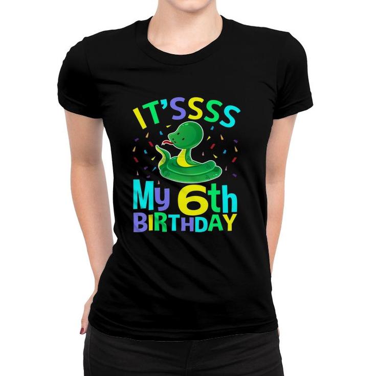 Kids 6Th Birthday Snake For 6 Years Old Boys Gifts I'm Six Women T-shirt