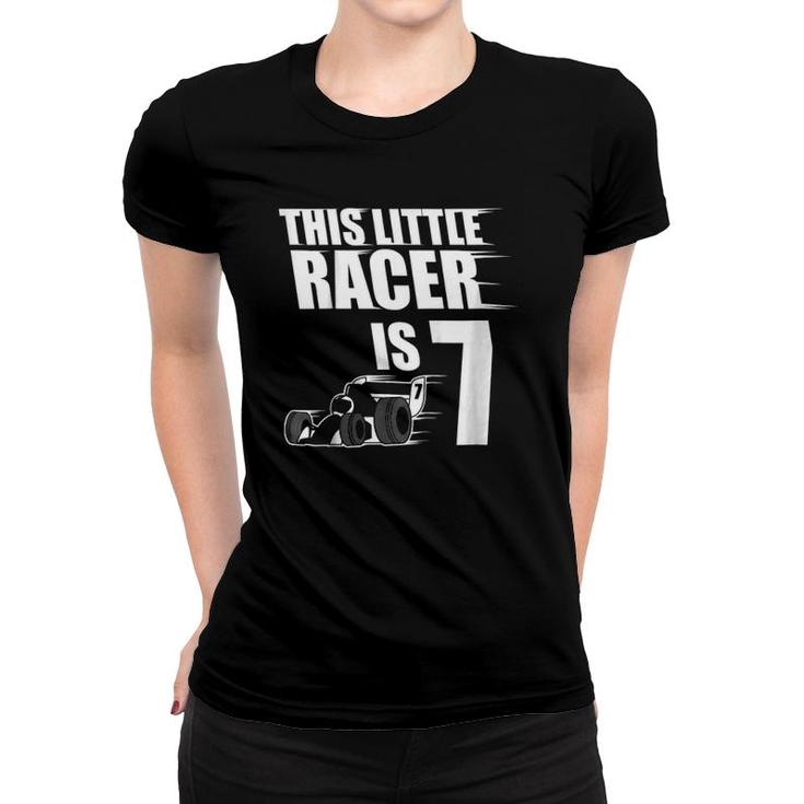 Kids 7Th Birthday Boys Race Car Racing 7 Years Old Women T-shirt