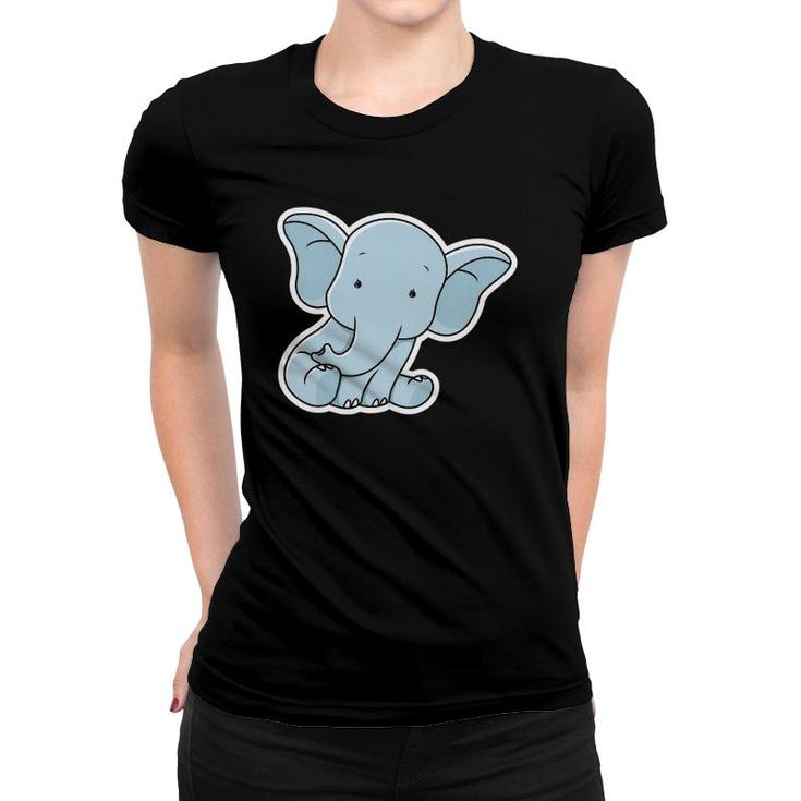 Kids Cute Elephant Baby Animals Women T-shirt
