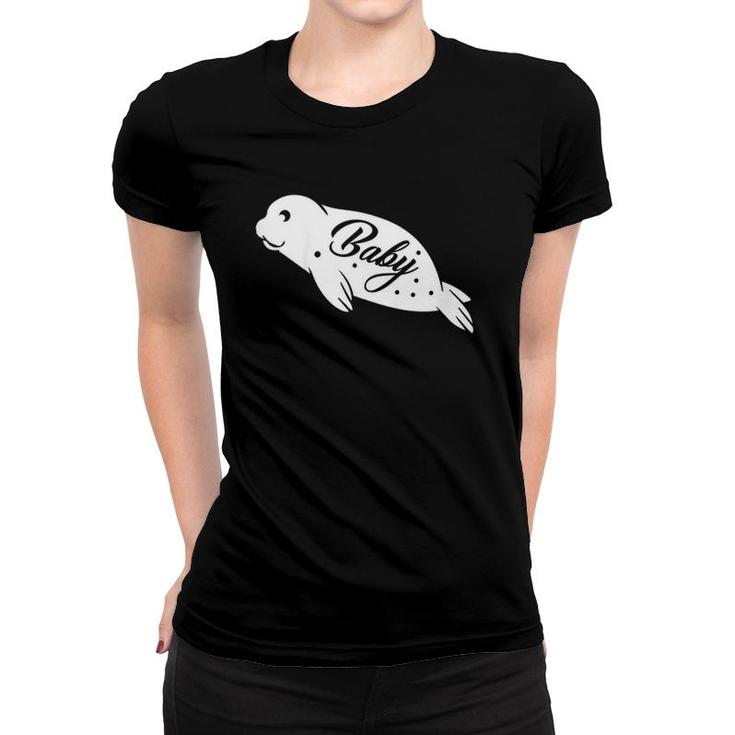 Kids Funny Baby Leopard Seal Women T-shirt