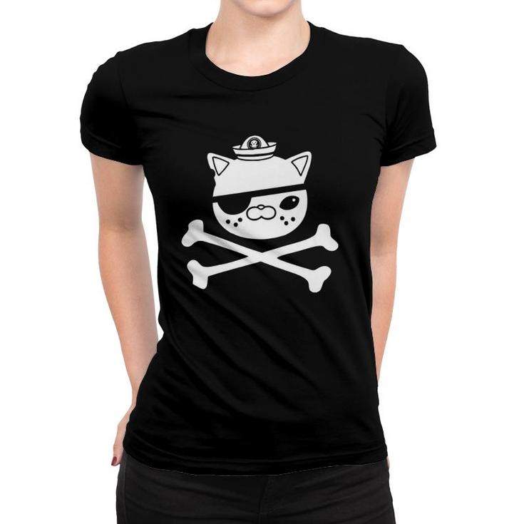 Kids Kwazii Cute Funny Pirate Cat Kids Tee Premium Women T-shirt