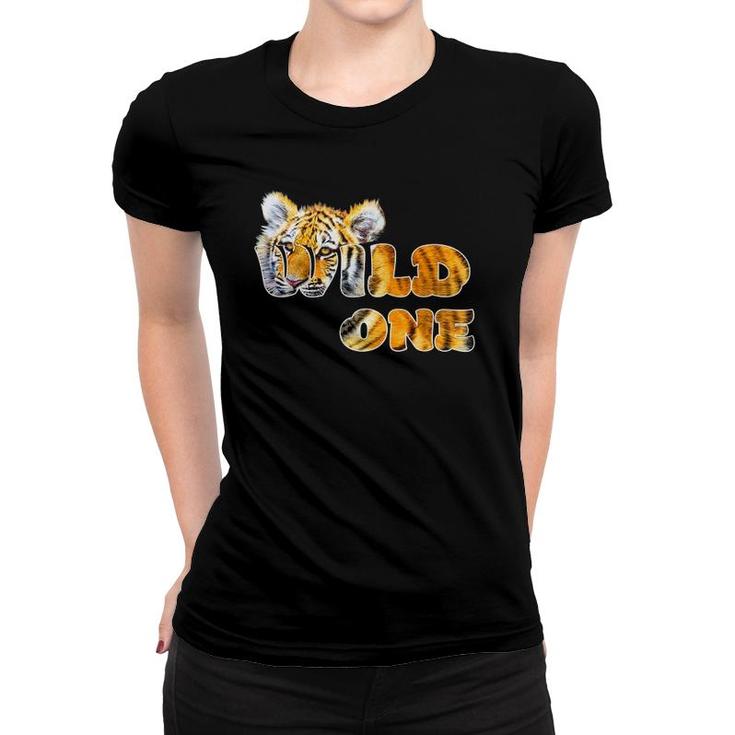 Kids Tiger  Wild One Tee Wildlife Animal For Kids Women T-shirt