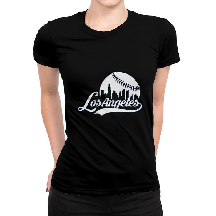 La Los Angeles City Baseball Skyline Women T-shirt
