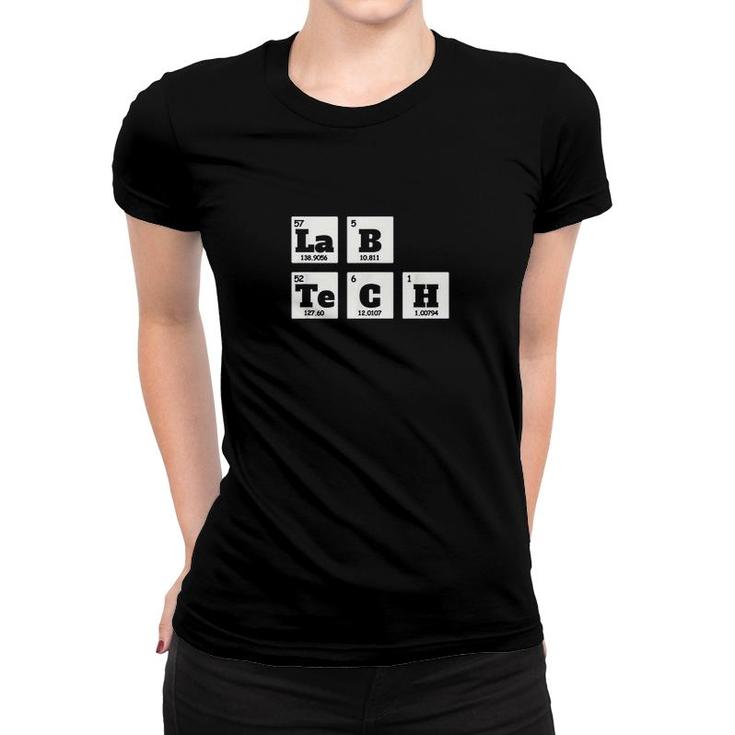 Lab Tech Funny Periodic Table Elements Women T-shirt