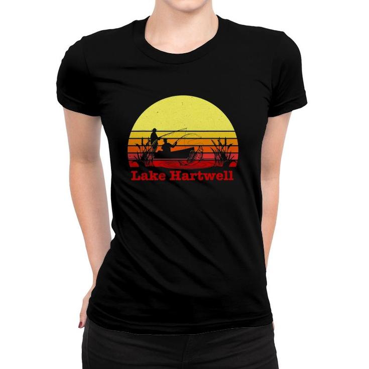 Lake Hartwell Georgia South Carolina Fishing Design Women T-shirt
