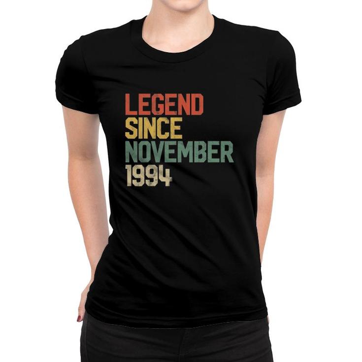 Legend Since November 1994 27Th Birthday Gift 27 Years Old Women T-shirt
