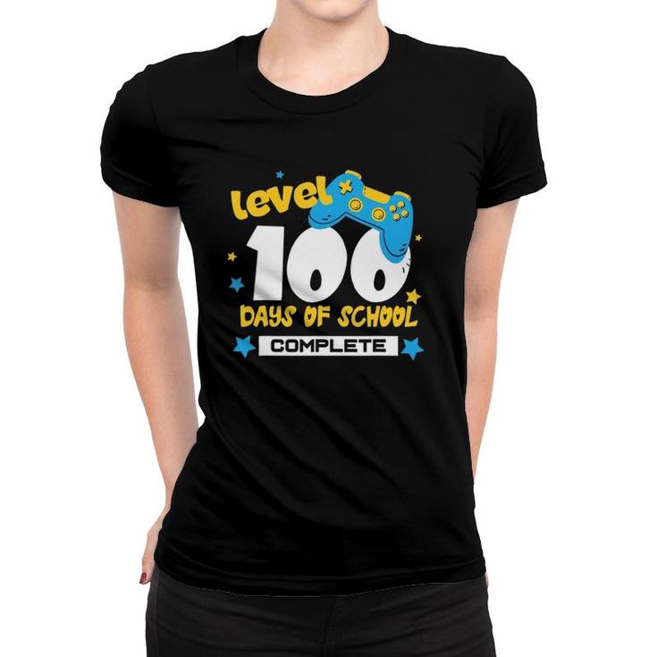 Level 100 Days Of School Complete Gamer Video Games Women T-shirt