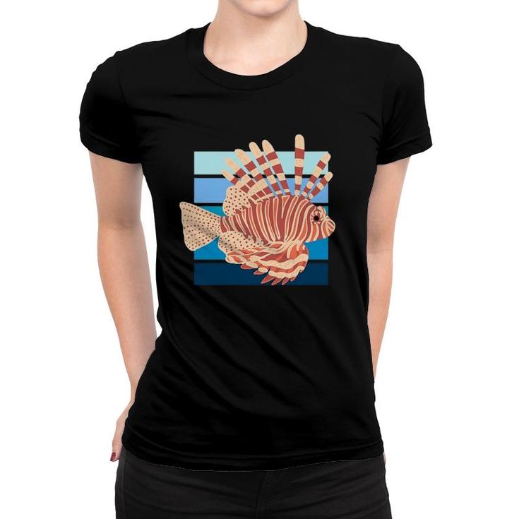 Lion Ocean Fish Retro For Men Women Kids Women T-shirt