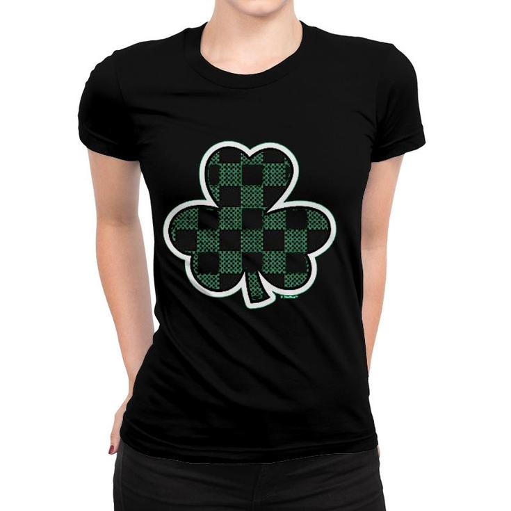 Lucky Irish Gift Buffalo Plaid Shamrock St Patricks Day Women T-shirt
