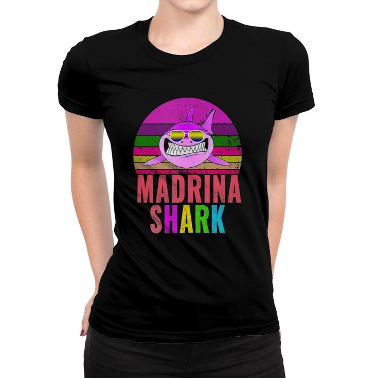 Madrina Shark Funny Spanish Godmother Vintage Women T-shirt