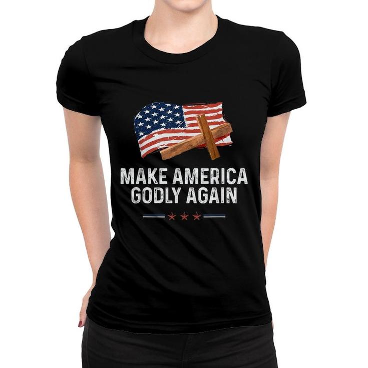 Make America Godly Again Flag Women T-shirt
