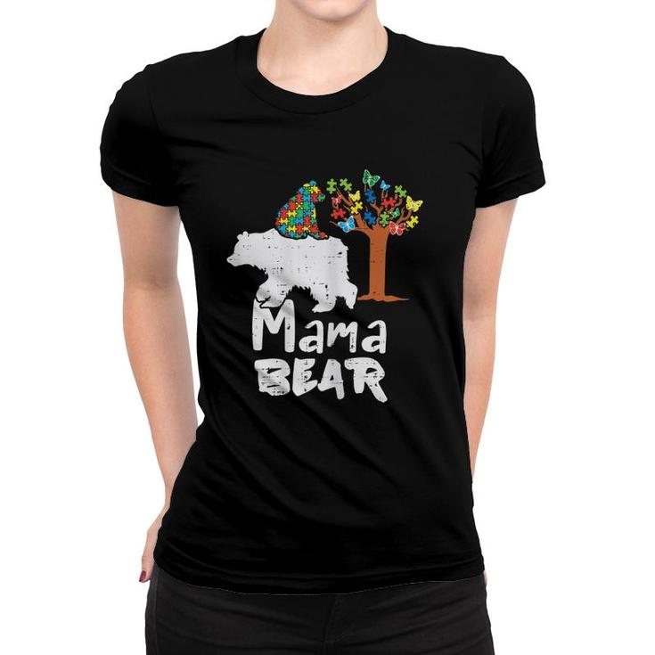 Mama Bear Puzzle Mother's Day Autism Awareness Mom Mama Women Women T-shirt