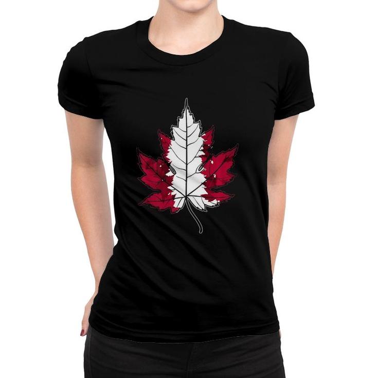 Maple Leaf Canada  Women T-shirt