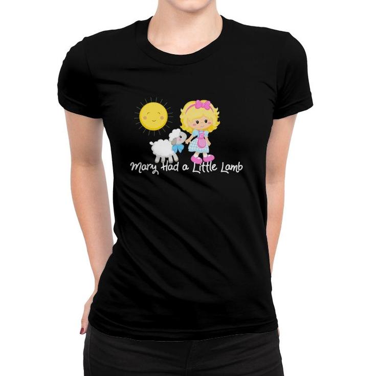 Mary Had A Little Lamb Nursery Rhyme For Adults Kids Toddler Women T-shirt